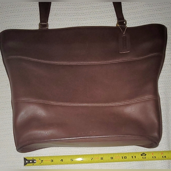 Vintage Coach Tribeca Mohogany Leather Tote Bag - Picture 9 of 16